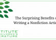 The Surprising Benefits of Writing a Nonfiction Article