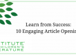 10 Engaging Article Openings