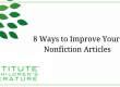 8 Ways to Improve Your Nonfiction Articles