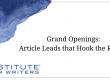 Article Leads that Hook the Reader BLOG